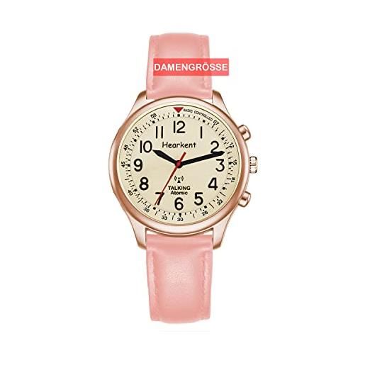 Orologio Parlante Da Donna Con Cinturino Bianco Per Anziani E Ipovedenti - Quarzo Con Funzione Vocale Ora E Sveglia