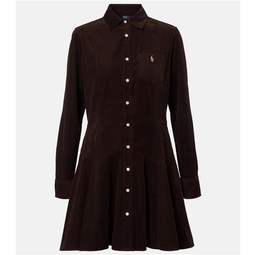 Polo Ralph Lauren abito chemisier in velluto a coste di cotone