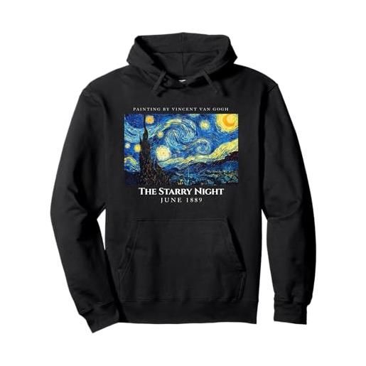 Bahaa's Tee the starry night tee shirts, cool vincent van gogh painter felpa con cappuccio