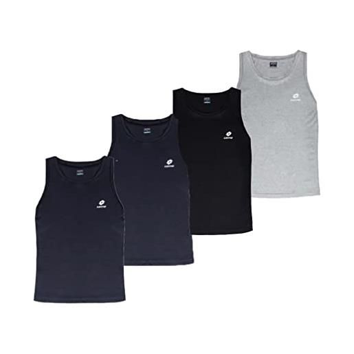 Lotto canotta uomo offerta 3-4 pezzi in cotone pettinato, vogatore uomo, canottiera uomo (3 pezzi 1 blu + 1 nero + 1 grigio, s)