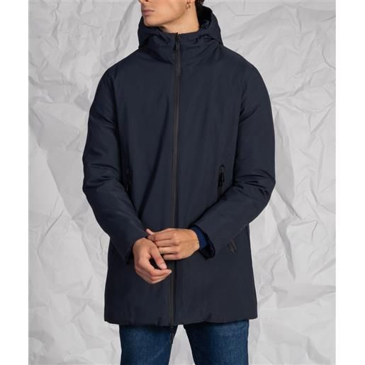 Amirante Antica Sartoria Napoletana giaccone uomo casual in tessuto tecnino e piumino reversibile con cappuccio