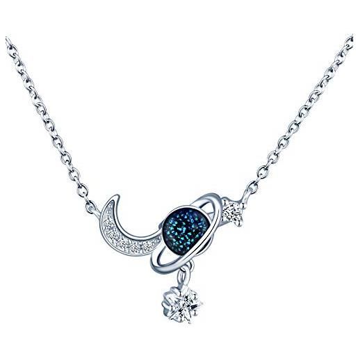 Collana girocollo con ciondolo a forma di stella, ciondolo a forma di