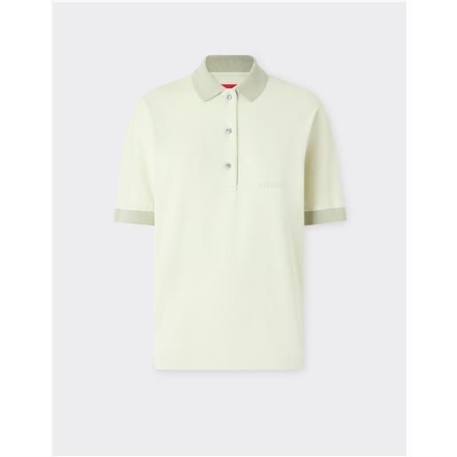 Ferrari cotton interlock polo shirt - female polo granite green