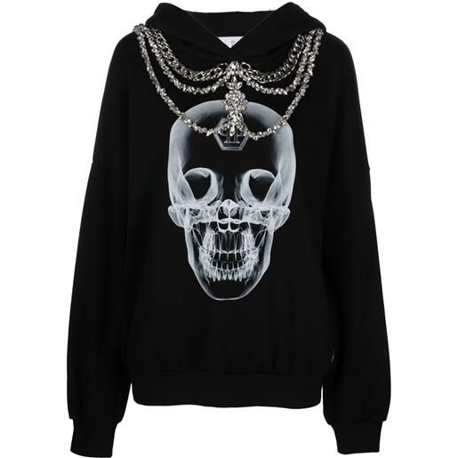 Philipp Plein felpa con decorazione x-ray - nero