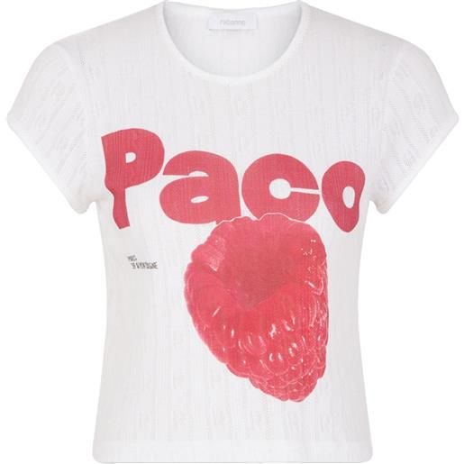 Rabanne t-shirt con stampa - bianco