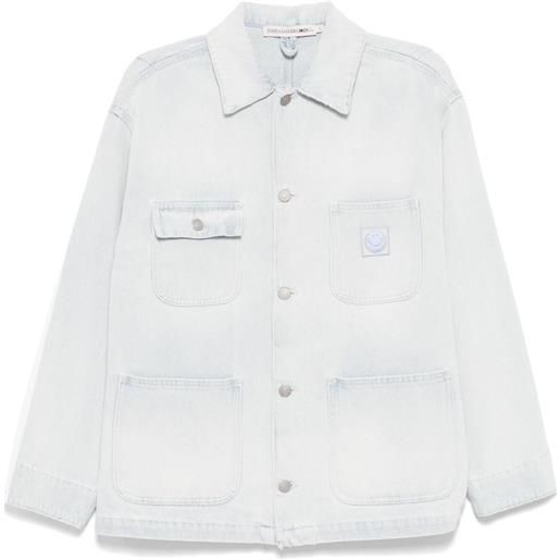 Joshua Sanders giacca denim con applicazione - blu