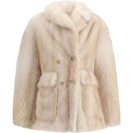 S.W.O.R.D 6.6.44 cappotto in pied-de-poule - toni neutri