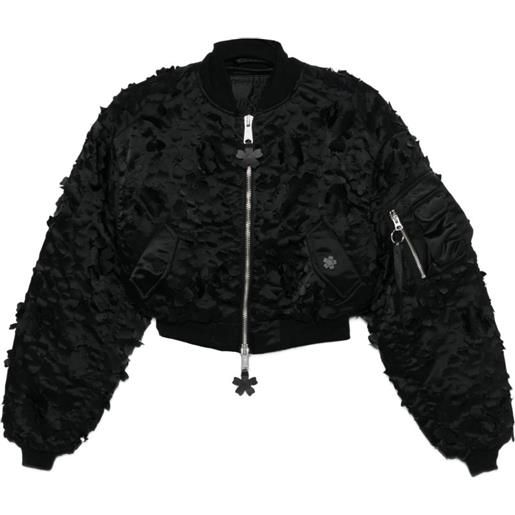 Alpha Industries x cecile bahnsen bomber ma-1 con zip - nero