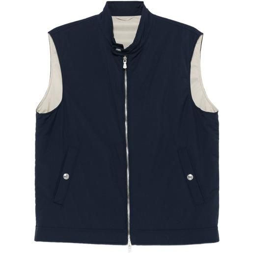 Eleventy gilet con zip - blu