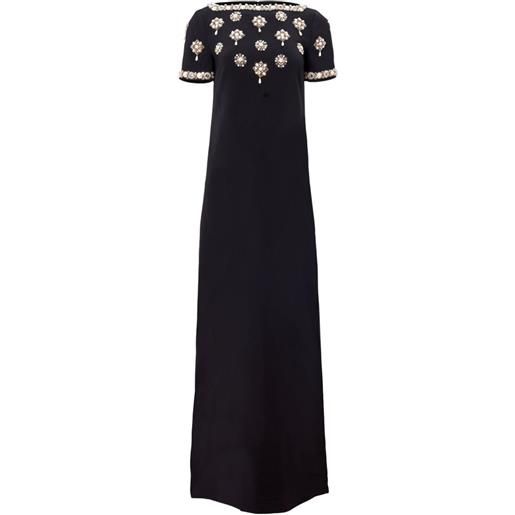 Carolina Herrera abito da sera con ricami - nero