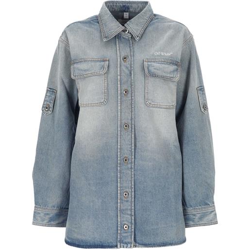 Off-White camicia con taschino - blu