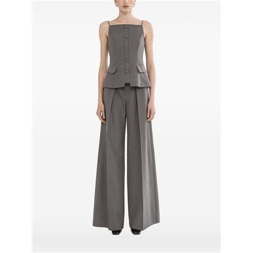 NISSA top con paillettes - grigio