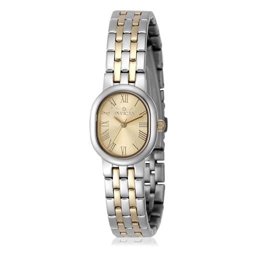 Orologio Invicta Angel Da Donna – Acciaio Inossidabile, Quadrante Oro, Quarzo, Impermeabile 3 ATM, Cassa 32 Mm
