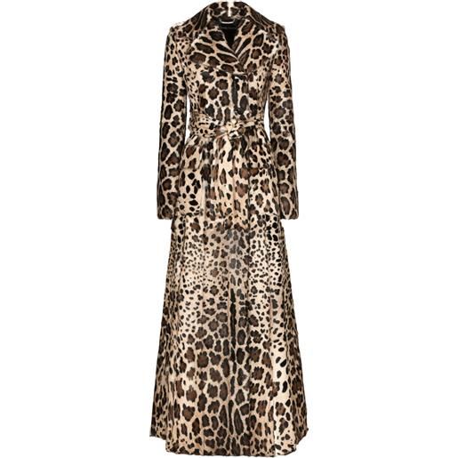 Dolce & Gabbana trench leopardato - toni neutri