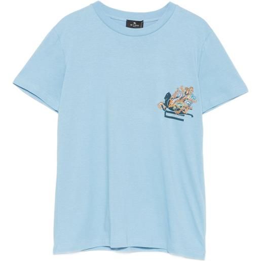 ETRO t-shirt con stampa paisley - blu