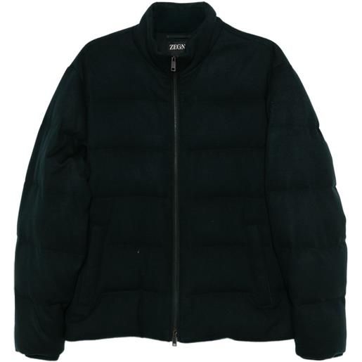 Zegna giacca con zip - verde