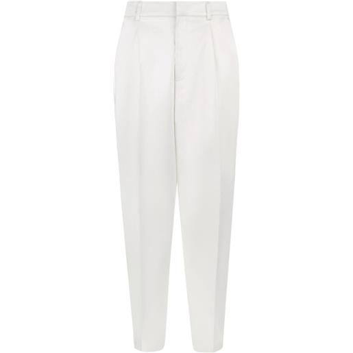 Philipp Plein pantaloni dame fit in raso - bianco