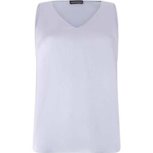 Emporio Armani top con scollo a v - viola