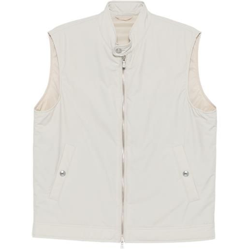 Eleventy gilet con zip - toni neutri