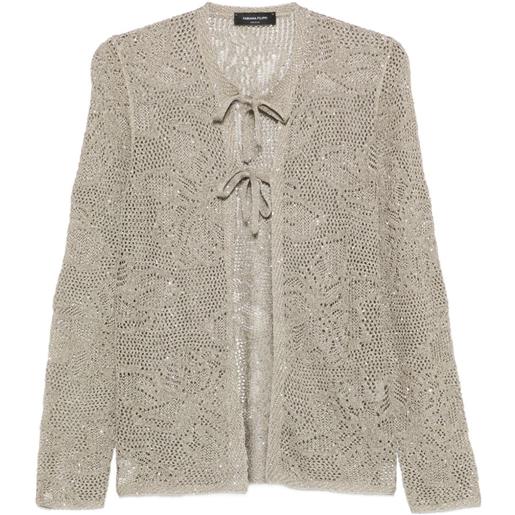 Fabiana Filippi cardigan con nodo - verde