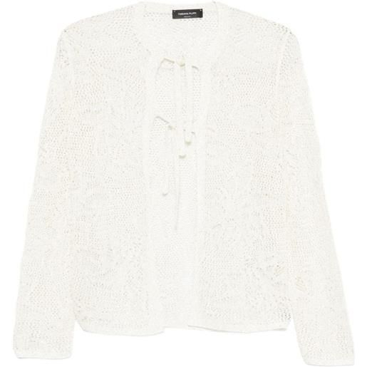 Fabiana Filippi cardigan con nodo - toni neutri