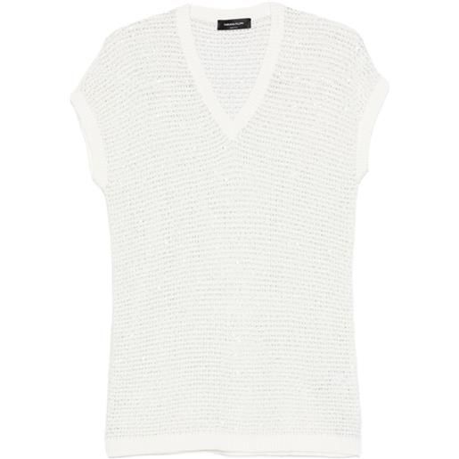Fabiana Filippi t-shirt traforata - bianco