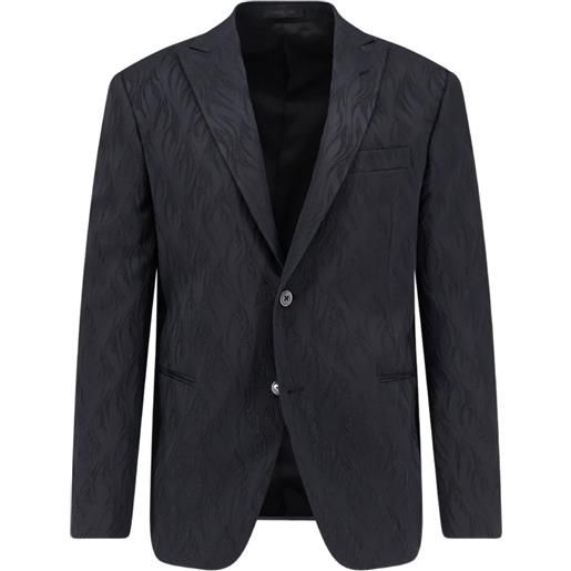 Corneliani blazer monopetto con revers a lancia - blu