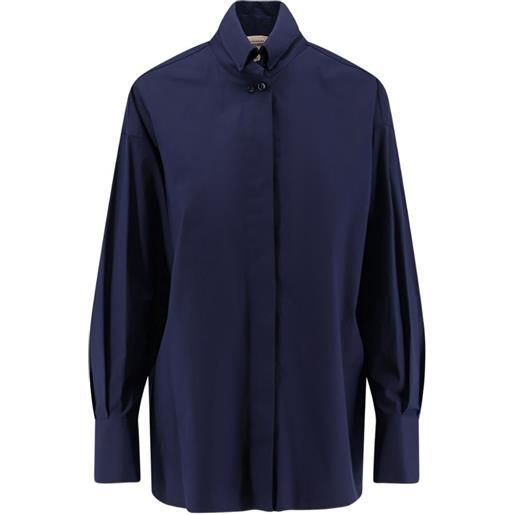 Semicouture camicia con cut-out - blu