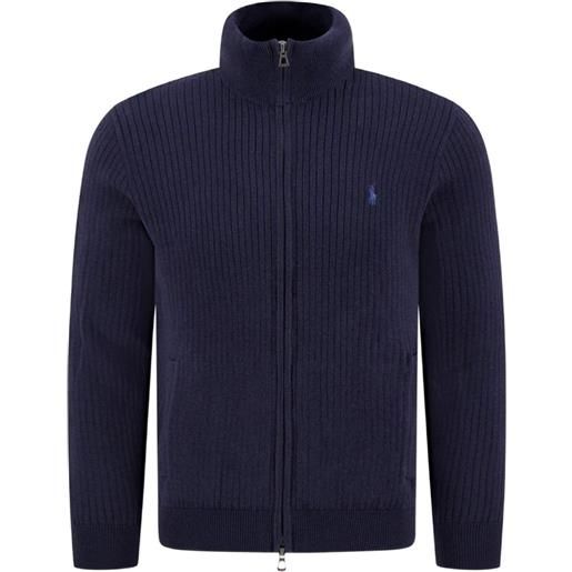 Polo Ralph Lauren felpa a coste con zip - blu