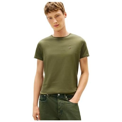 Tommy Jeans maglietta da uomo tjm xslim jersey tee ext dm0dm04411 s/s, verde (verde scuro), xs, verde (verde scuro), xs