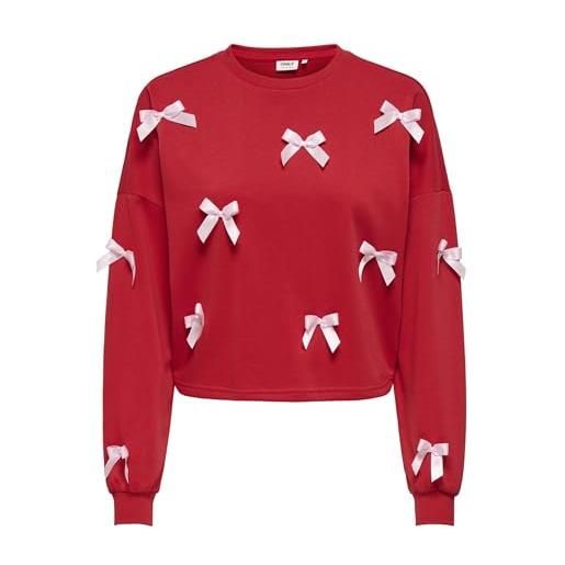 ONLY onljedeite l/s bow box ub swt, betulla, xs donna