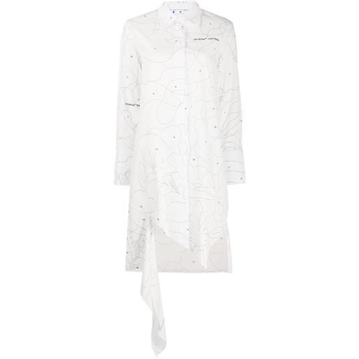 Off-White chemisier puzzle - bianco