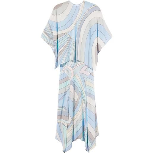 PUCCI abito con stampa iride - blu