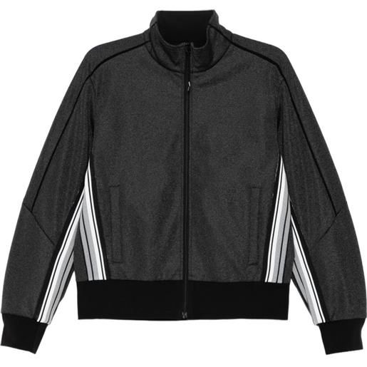 CROQUIS felpa a righe con zip - grigio