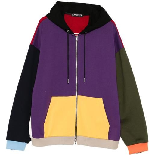 Mastermind Japan felpa con design color-block e cappuccio - viola