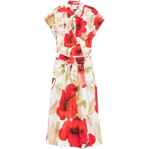 Sara Roka abito midi etrelle a fiori - bianco