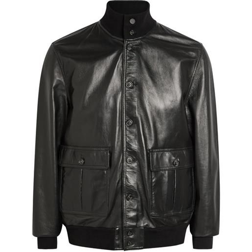 Valstar giacca trapuntata in pelle - nero