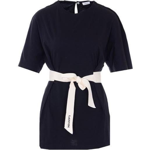 Lanvin t-shirt con bottoni - blu