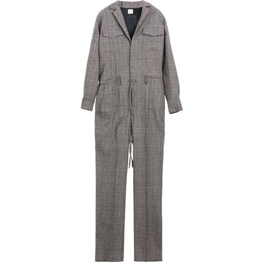 Tod's tuta intera a quadri - grigio