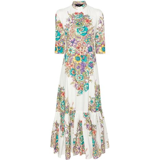 ETRO abito lungo a fiori - bianco