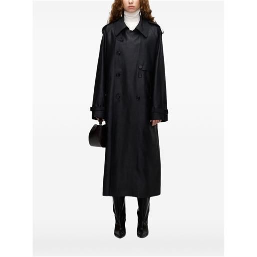 UMBER POSTPAST trench doppiopetto con cintura - nero