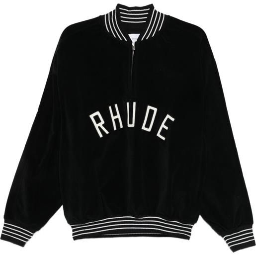 RHUDE felpa con zip - nero