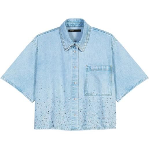 Maje camicia con decorazione - blu