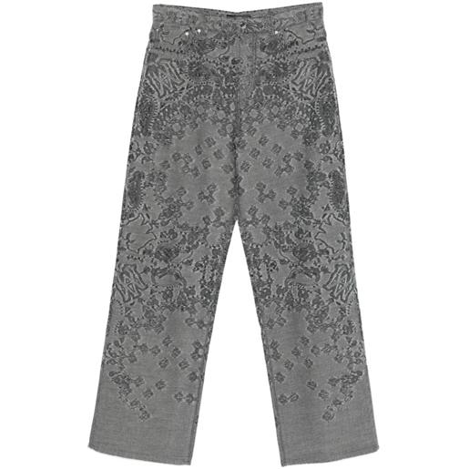 AMIRI jeans con stampa bandana - grigio