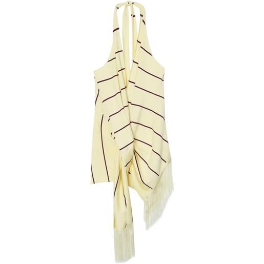 3.1 Phillip Lim top a righe con frange - toni neutri
