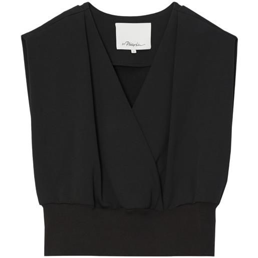 3.1 Phillip Lim top con scollo a v - nero