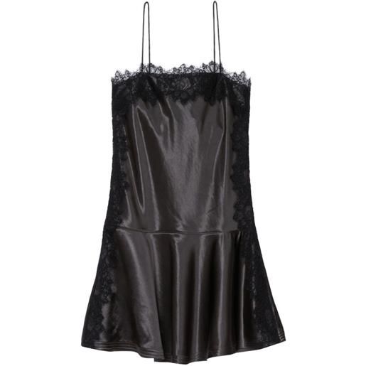 3.1 Phillip Lim abito corto con finiture in pizzo - nero