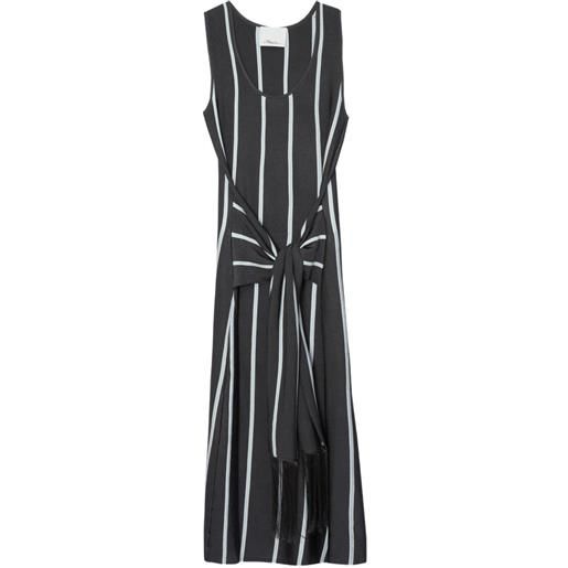 3.1 Phillip Lim abito midi a righe - grigio