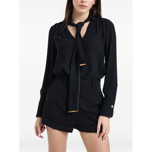 Elisabetta Franchi camicia con fiocco - nero