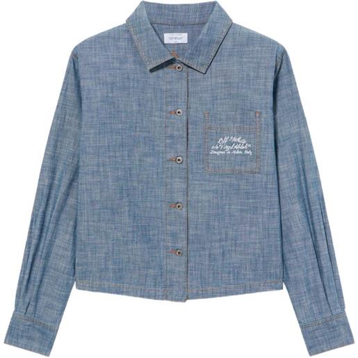 Off-White camicia denim chambray - blu